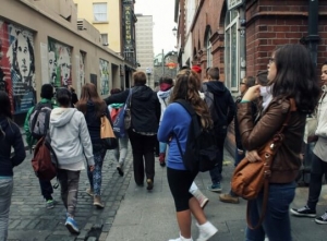 Tourists visits The Icon Walk