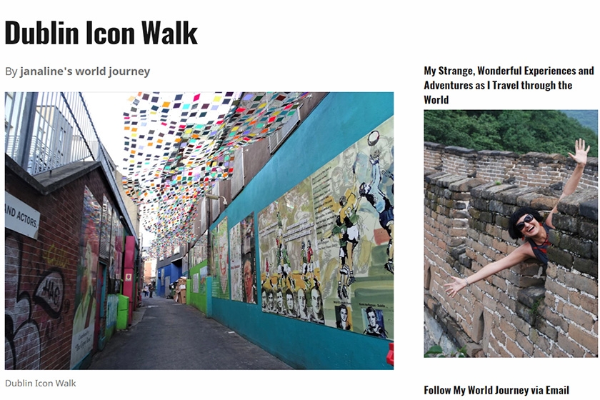 JANALINE&#039;S WORLD JOURNEY - Dublin&#039;s Icon Walk